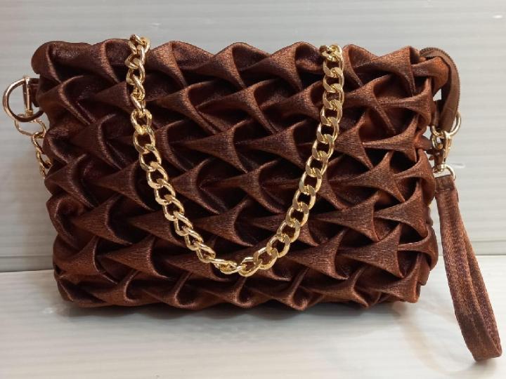 Luxe Twist Satin Clutch Bag